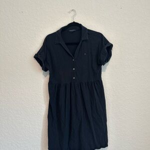 Tommy Hilfiger Navy Blue Preppy Button-Up Dress